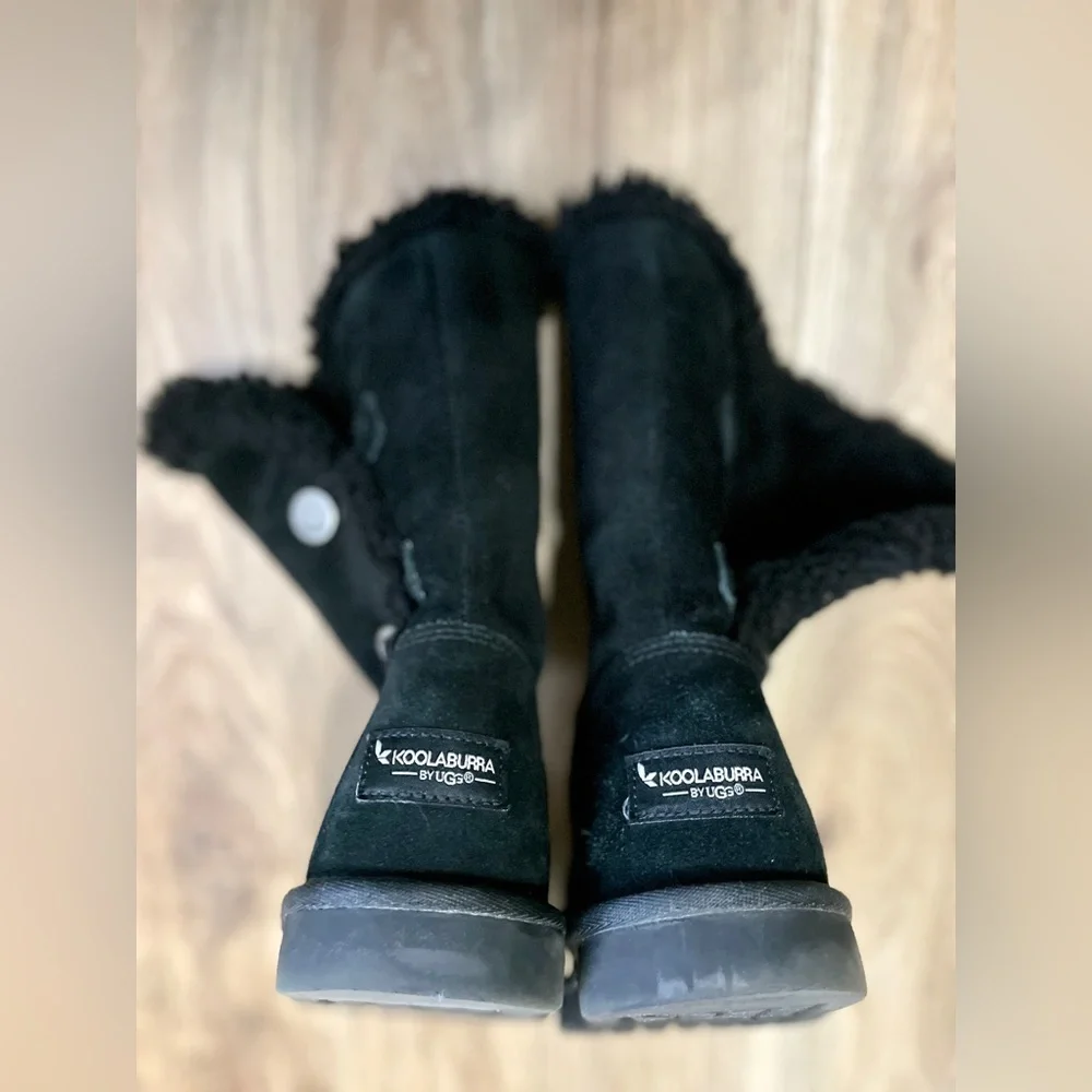 KOOLABURRA BY UGG Big Girl Kinslei Black Tall Boots style Size 4 EUC
